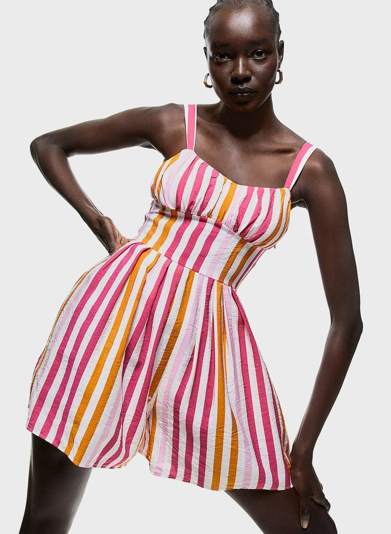 H&M Strappy Striped Playsuit